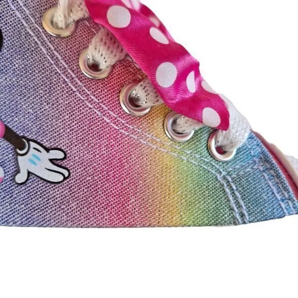 Disney Minnie High-top Sneakers For Girls in Light Canvas Size 7 (15cm) Col pink